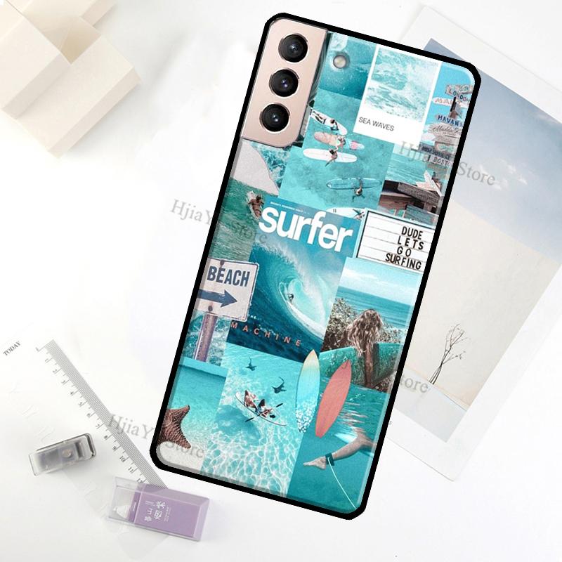 Surf Surfing Case For Samsung Galaxy S23 Ultra Note 20 10 S9 S10 Plus S20 S21 FE S22 Ultra Phone Cover