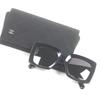 Very Good CHANEL sunglasses COCO Mark Rectangle Shape Eyewear black Used