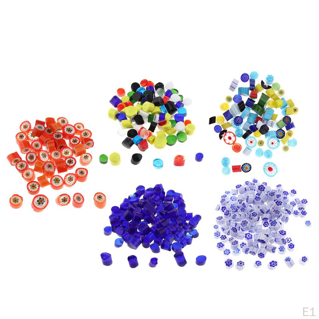 20 г / Упаковка Стекло Миллефиори / Стекло для фьюзинга Россыпные бусины - Поделки DIY Со свежим цветом и цветочным дизайном