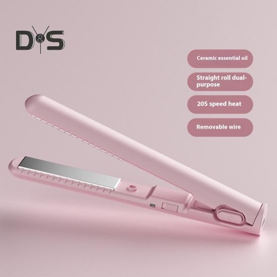 USB Мини-щипцы для завивки 2 в 1, двухцелевые щипцы для завивки, утюжок для волос, выпрямитель для волос, быстрый нагрев, портативный, для путешествий, для женщин, для коротких и длинных волос, укладка