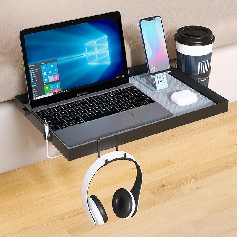 Student dormitory Bedroom Bedside rack No punching Adjustable bed Suspended storage board table Baffle bedside table
