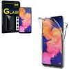 360° Silicone Case - TRANSPARENT - Samsung Galaxy A10 6.2" - Full Protection - 3 Tempered Glass Films