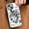 Чехол для телефона Apple iPhone 17 16 Plus XS XR 13 14 16e 12 15 Air 11 Pro Max Мягкий чехол Capa Креативная модель сердечно-сосудистой системы Сердце
