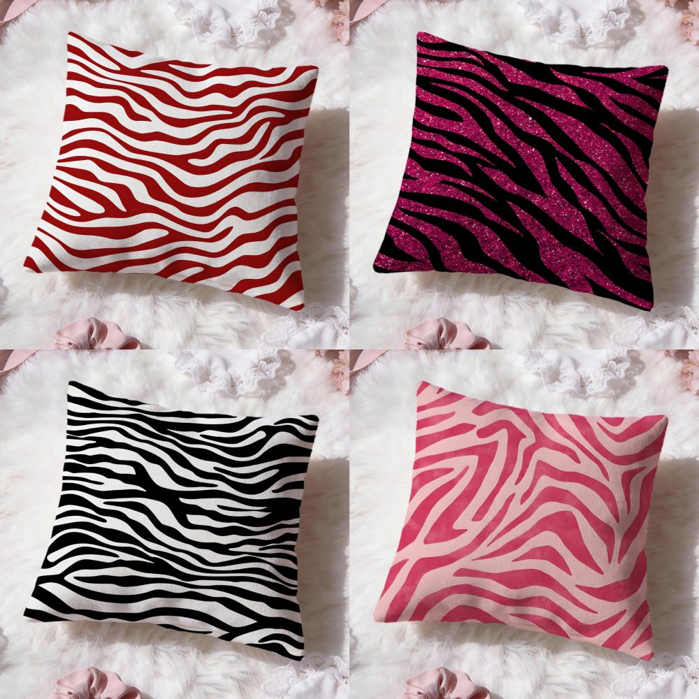 Zebra Texture Cushion Cover Premium Comfort Reversible Pillow Cove Two in One Design for Any Room Car Interior