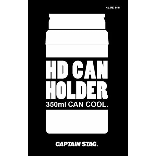 Captain Stag HD Insulated Can Holder for 350ml Cans, Black, UE-3491