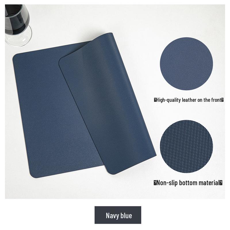 Nordic Style Non-Slip Leather Placemat - Waterproof, Oilproof, Heat-Resistant Mat