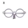 Round Frame Candy Color Toys Eyewear Clear Lens Eyeglasses Plush Doll Miniature Doll Glasses
