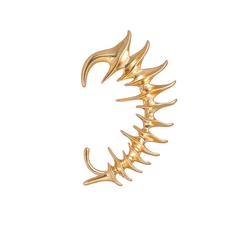 Женские серьги-кили из сплава с гальваническим покрытием в панк-стиле, без пирсинга