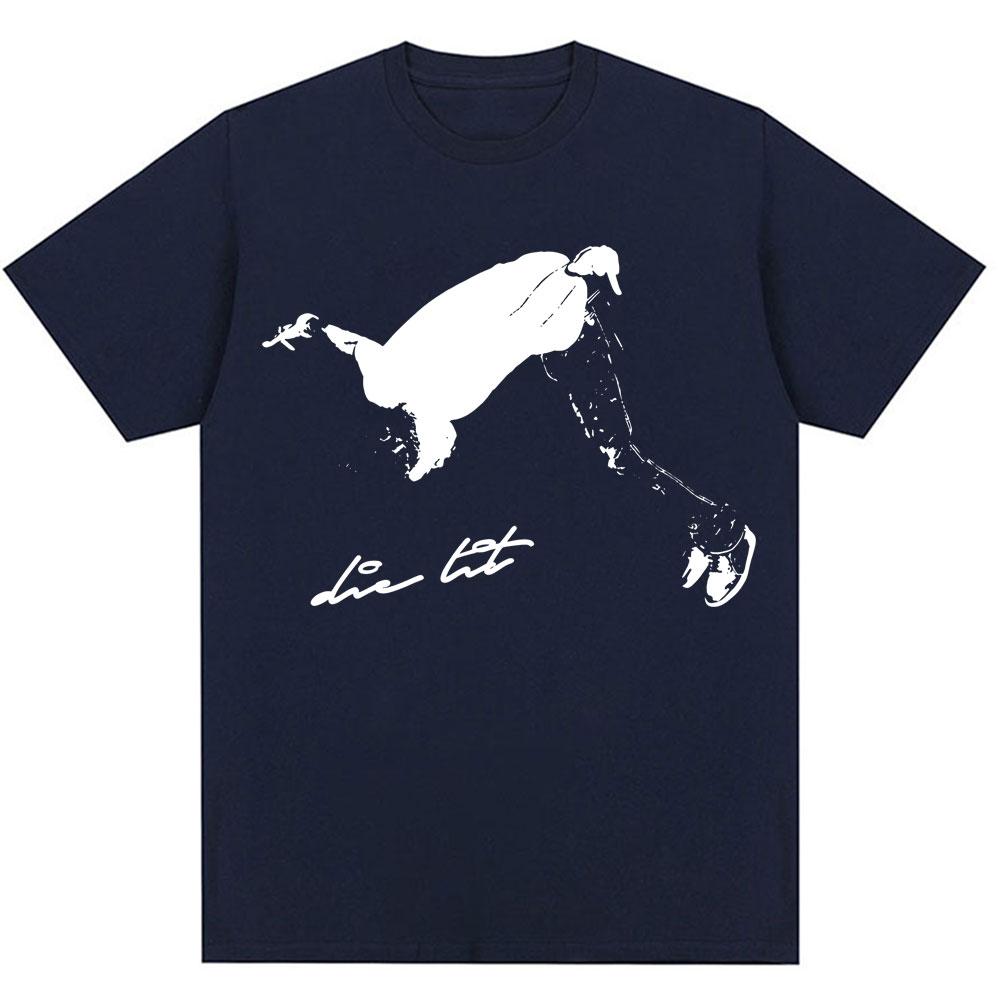 Футболки рэпера Playboi Carti Die Lit с окрашиванием garment dye, Я Музыка Хип-Хоп Винтаж с коротким рукавом Мужские Оверсайз Хлопок Панк Футболки