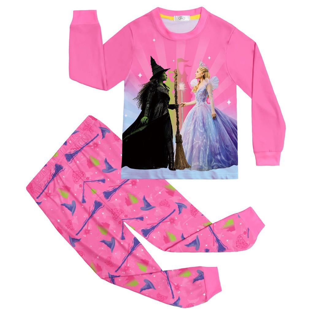 Children's Fashion Suit Skirt Round Neck Long Sleeve Top Pants