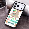 No Drama Prob Llama Lama Phone Case for iPhone 17 16 15 Pro Max Air 14 13 12 11 Plus Shockproof Capa Cover