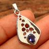 Reiki Pendant, Handmade Jewelry, Iolite Pendant, 925 Sterling Silver Jewelry, Mother's Day Gift, Gemstone Pendant