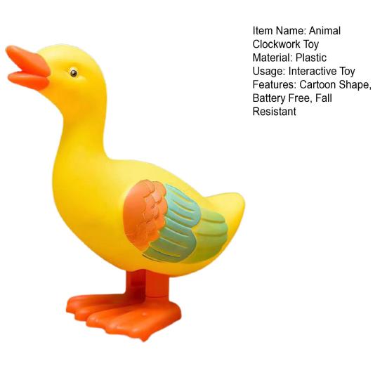 Animal Clockwork Toy Lovely Interesting Jumping Poultry Model Ornament Interactive Toy Plastic Easter Cartoon Rooster Duck Wind-Up Toy Kid