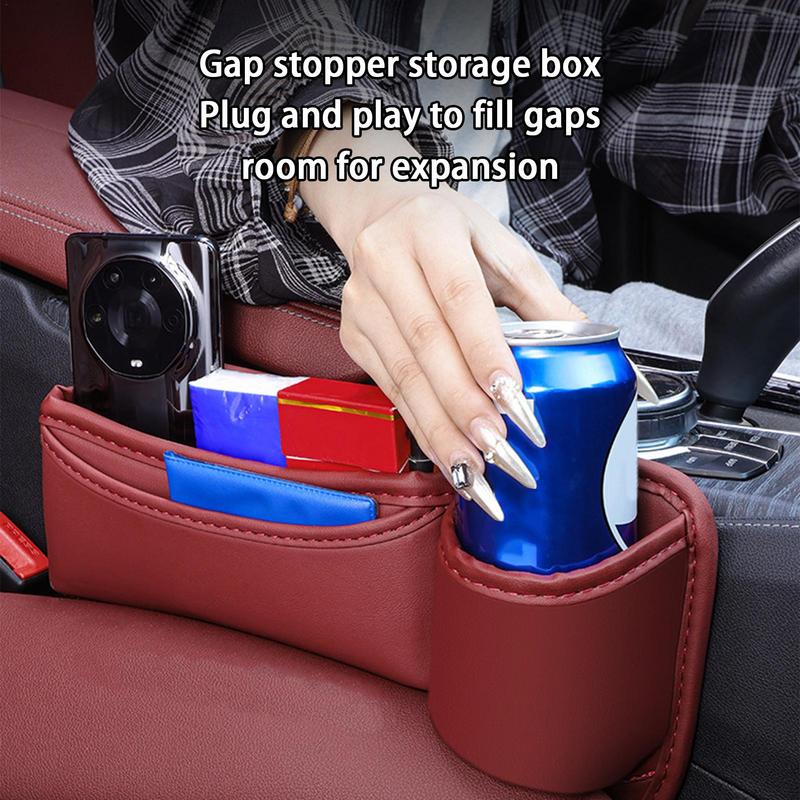 Подстаканник сумка для автомобиля многофункциональный автомобильный карман для хранения искусственная кожа консольный органайзер консоль щелевой заполнитель автомобиль