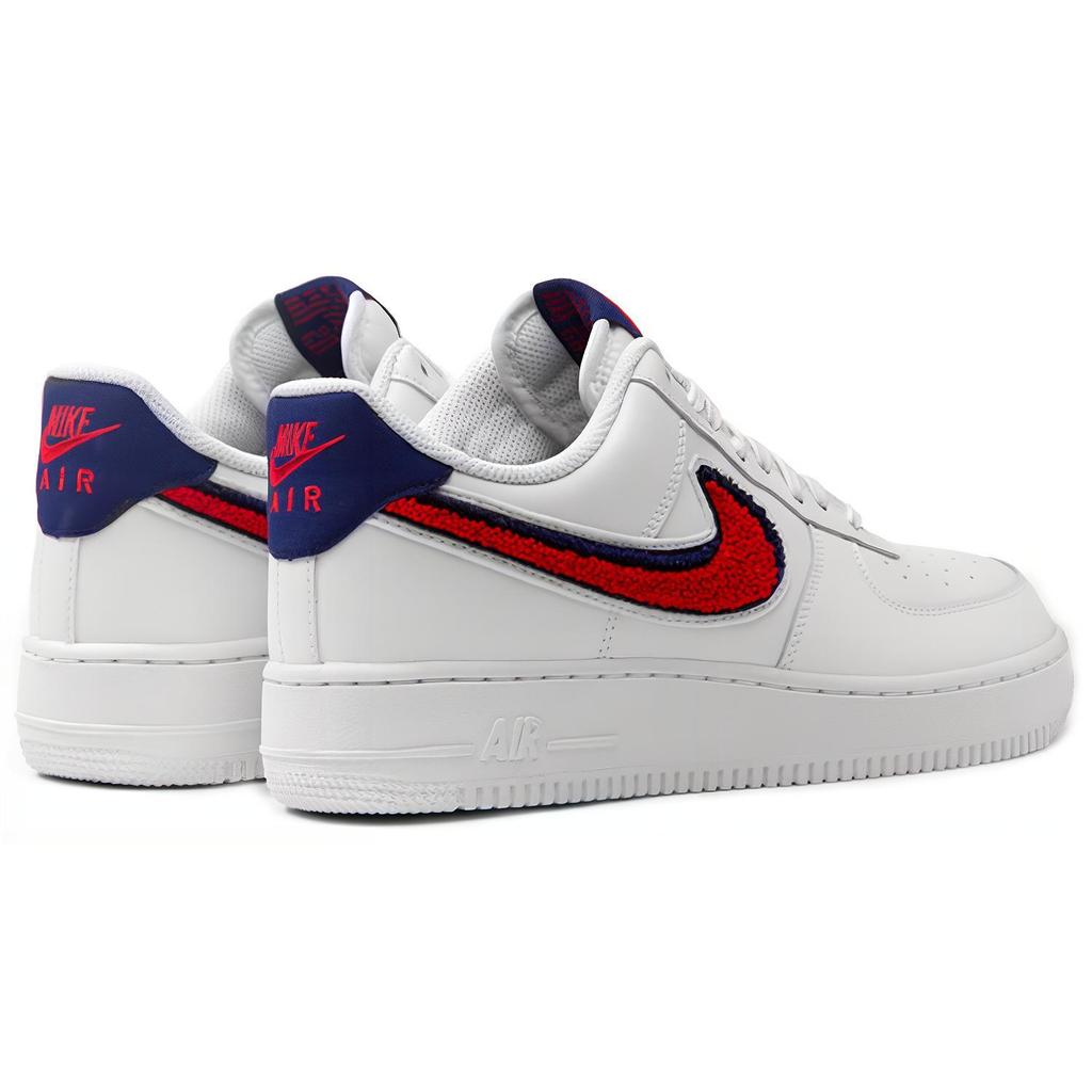 Nike Air Force 1 Low 3D Chenille Swoosh White Red Blue 823511-106