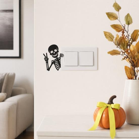 Funny Skeleton Switch Sticker Light Switch Decals Self Adhesive Wall Art Decor