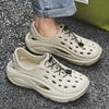 2024 Summer New Hole Shoes Men's Beach Shoes Wading Shoes Outdoor Sports Sandals Lightweight Fashion Soft-soled Driving Shoes