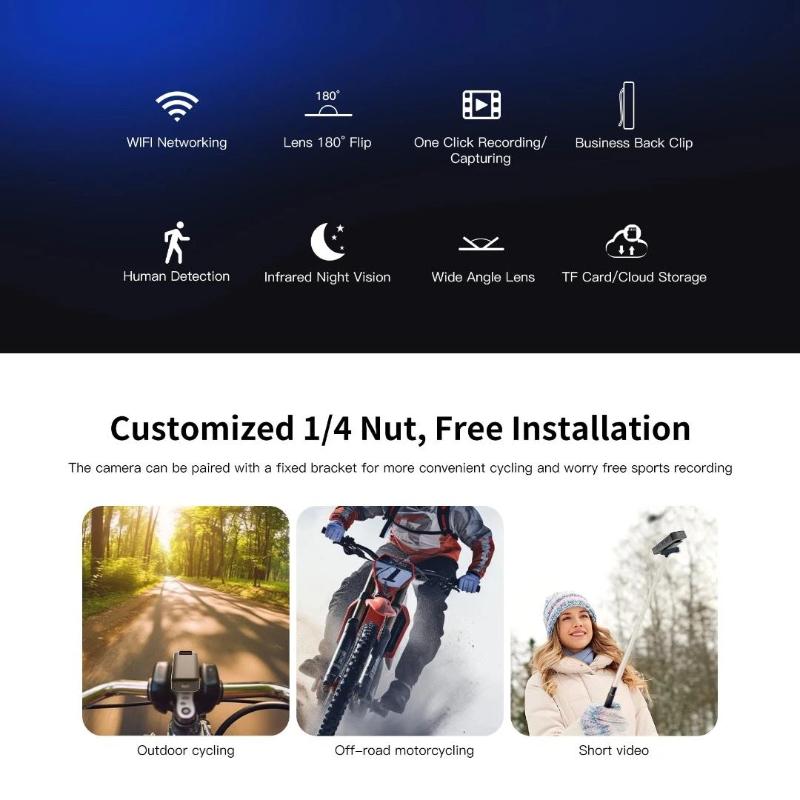Камера с точкой доступа Wi-Fi, Портативный цифровой видеорегистратор, Ночное видение высокой четкости, Рекордер для правоохранительных органов