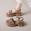 Fairy wind platform sandals female outer wear summer new 2025 soft sole student height increase small sandals