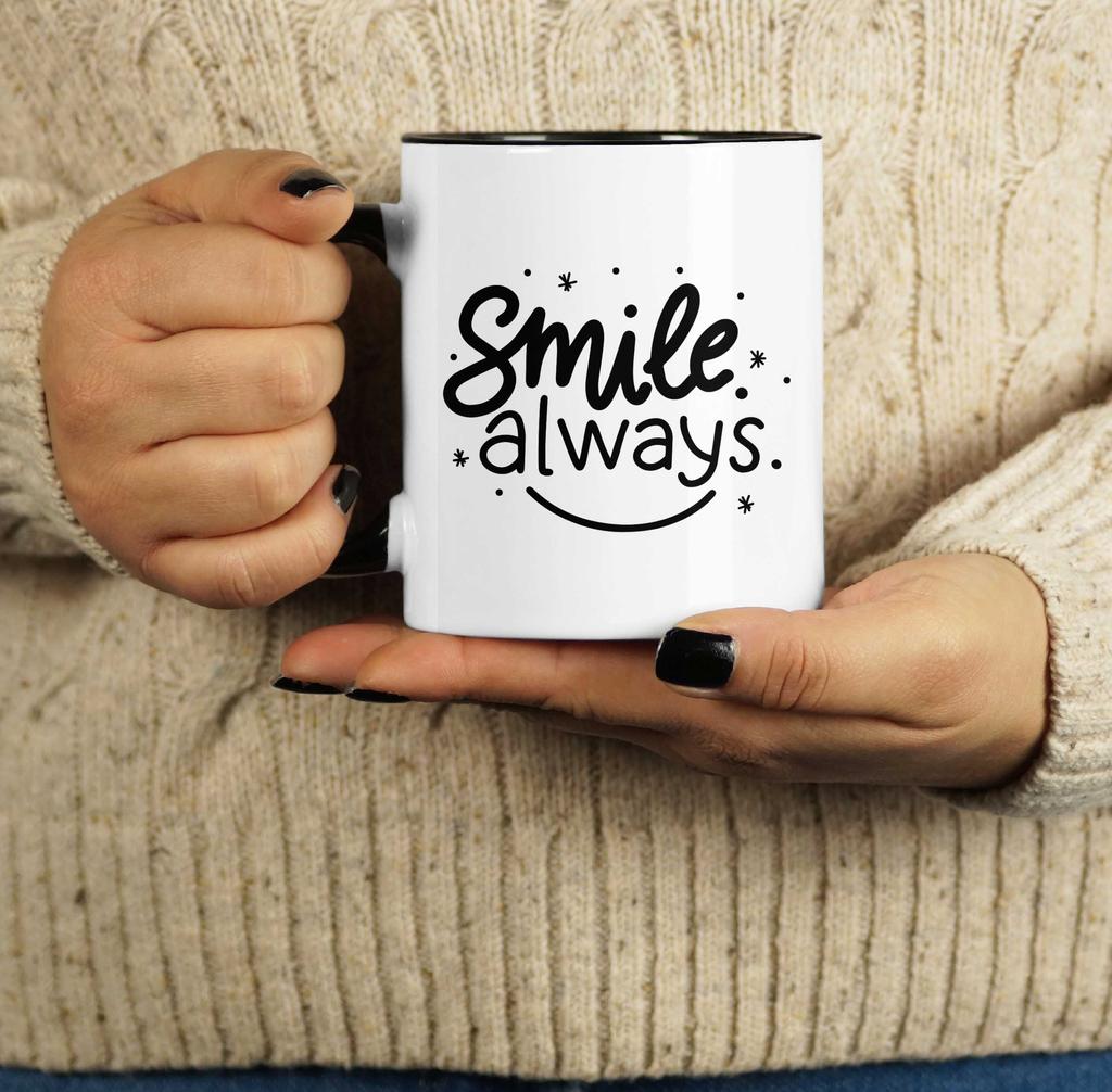 Inkdotpot Улыбайтесь всегда 11 унций керамическая кружка для кофе позитивные вдохновляющие цитаты подарок для сотрудников босса коллег