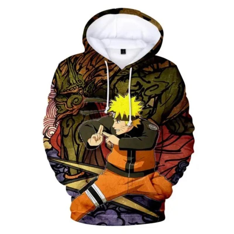 Ninja Warrior Portrait Print Hoodie for Men, Agile Shadow Fighter and Glow Force Pattern Full Graphic Loose Pullover, Great for Anime Hobby Gatherings