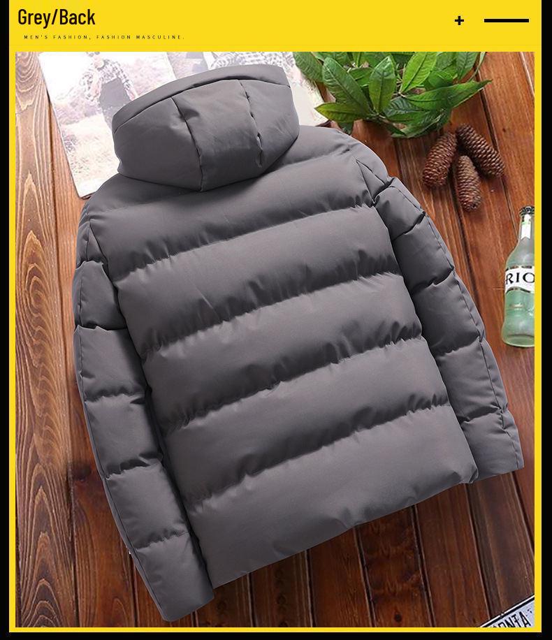 Мужская зимняя хлопковая куртка с капюшоном 6XL - Свободный крой, Короткая, Повседневная, Модная верхняя одежда