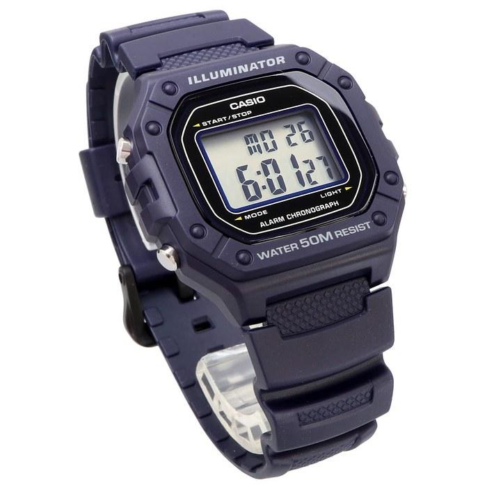 Casio СТАНДАРТНЫЕ ЦИФРОВЫЕ Часы W-218H-2A, Мужские/Женские, Темно-синий