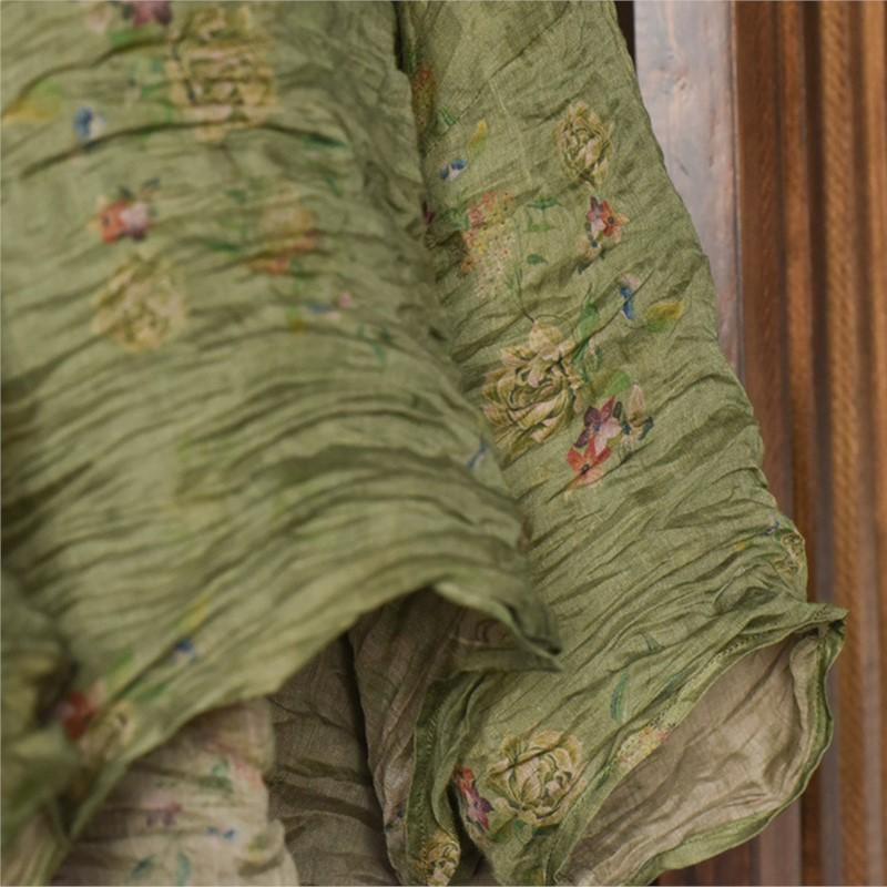 Johnature Women Vintage Print Floral T-Shirts O-Neck Long Sleeve Spring Loose Women Chinese Style T-Shirts