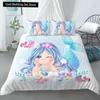 Комплект постельного белья для детской кроватки, пододеяльник для младенцев, детей, мультфильм «Русалочка», для девочек, принцесс, короля, королевы, близнецов, 2/3 шт., полиэстер, пододеяльник