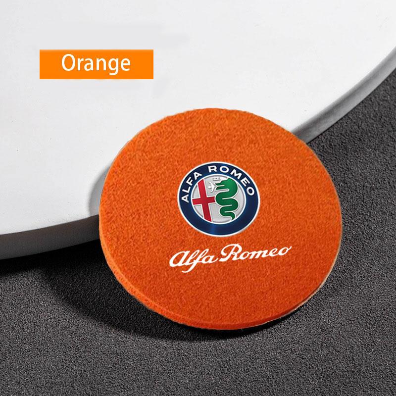 Car Water Coasters Non-slip Insulation Pad Round Cup Groove Mat For Alfa Romeo giulia stelvio giulietta 159 147 156 AccessoriesLR1