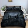 Halloween Horror Pumpkin King Queen Duvet Cover Night Witch Bedding Set Bat Moon Quilt Cover 2/3Pcs Polyester Comforter Cover