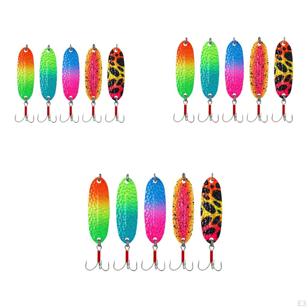 5 Рыболовных Блесен, Приманок, Жестких Блесен для Лосося, Щуки, Красного Окуня, Басса, Окуня