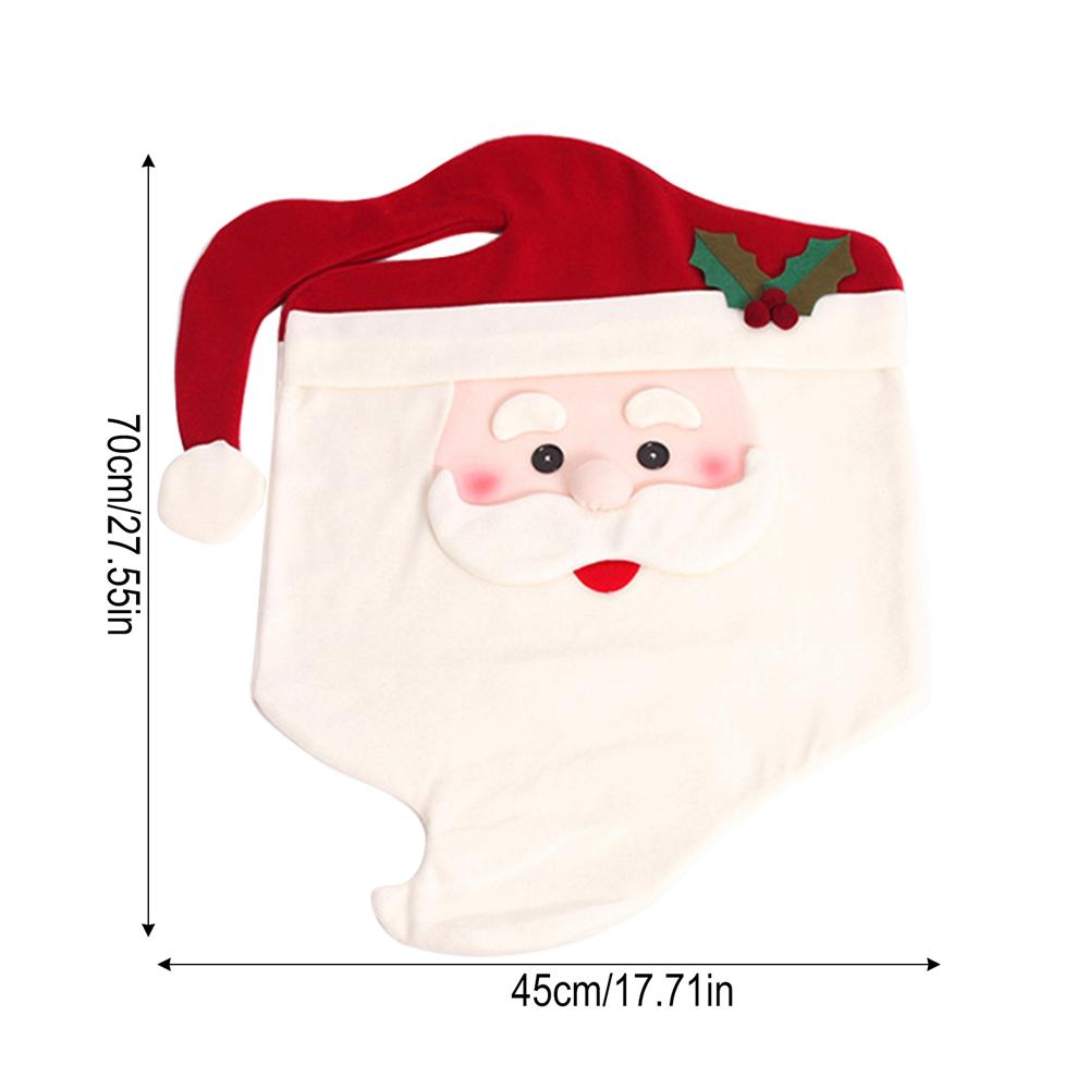 Рождественские чехлы на стулья Чехол на стул Санты Рождественский чехол на спинку стула для вечеринки Кухонные украшения Праздничные чехлы на стулья для комнаты