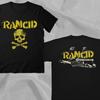 Rancid 90-х Панк-рок группа Ретро Черная Двусторонняя Футболка