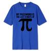 Men's t-Shirt 100% Cotton Math Equations Print Funny Men T Shirt Fashion Oversized Tshirt My Password Is The Last Digits Of Pi