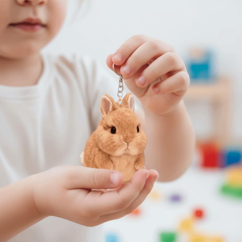 PP Cotton Bunny Plush Keychain Stuffed Animal Bunny Plush Toy Backpack Decoration