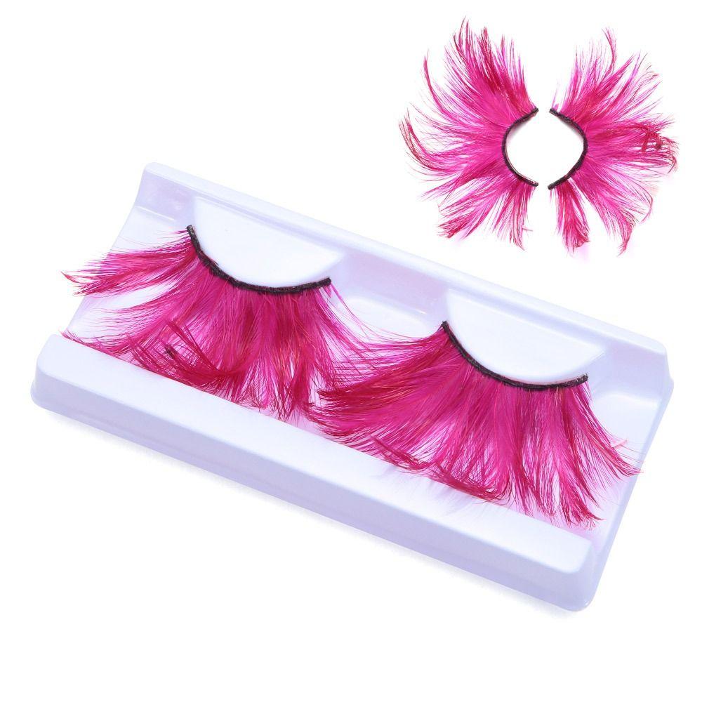 Extra Long Feather Eyelashes Feather False Lashes Natural Looking Anime Cosplay