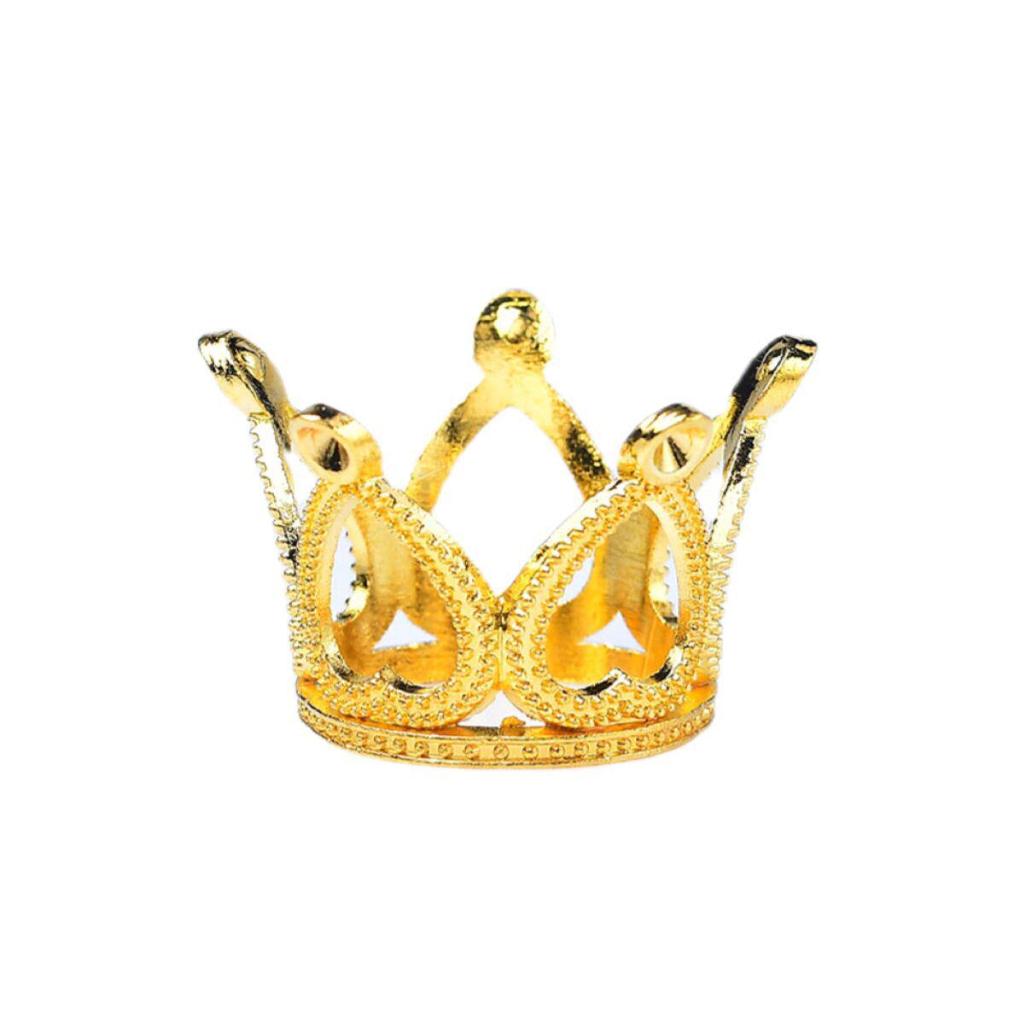 Alloy Mini Crown Crystal Ball and Jade Display Stand