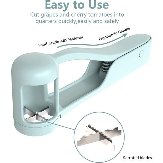 Виноградный слайсер для малышей, четвертинок винограда, помидоров черри, быстрый инструмент для нарезки фруктов для украшения салата и торта