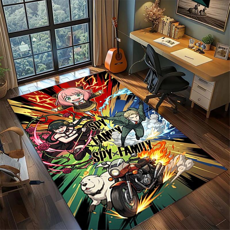 "Spy × Family" Floor Mat Rug Non Slip Washable Large Area Carpet Home Bedroom Decor—kwq96