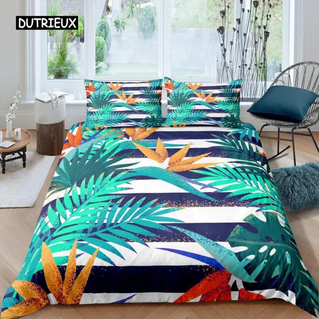 Maple Leaves Duvet Cover Set Colorful Autumn Season Maple Leaves In Unusual Designs Nature Print King Size 23pcs Bedding Set