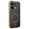 Phone Case For Xiaomi Redmi Note 13 Pro 5G/Poco X6 5G/X6 Neo 5G Carbon Fiber Textured Electroplated TPU Back Cover