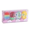 Kawaii Stationery Sweet Summer Office School Supplies Ice Cream Colorful Eraser Set Student Childrens Day Christmas Gift Lovely