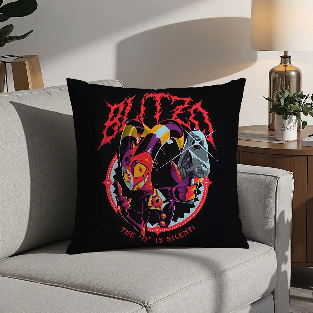 Cartoon H-Hazbin HotelS Pillow Case 3D Print Polyester Fiber 40*40cm Home Sofa Throw Decoration Festival Gift