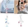 Sweet Phone Charm Decoration Elegant Keychain Adornment Key Rings Pendant Aesthetic Mobile Charm Decorations