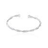 S999 Foot Silver Mobius Ring Bracelet, Simple and Young Style Bracelet, Unique Design, Interwoven Bracelet Trend