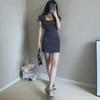 Корейское стильное летнее облегающее платье – элегантная короткая юбка на бедрах