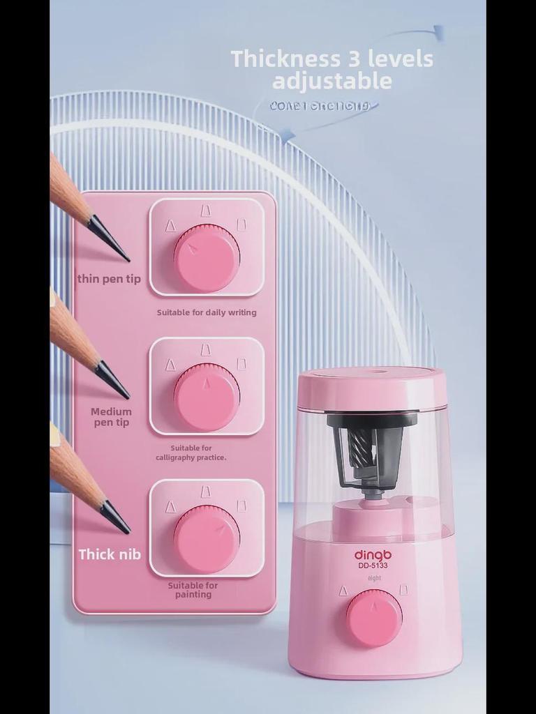 Fully Automatic Dual-Power Pencil Sharpener for Primary School Students