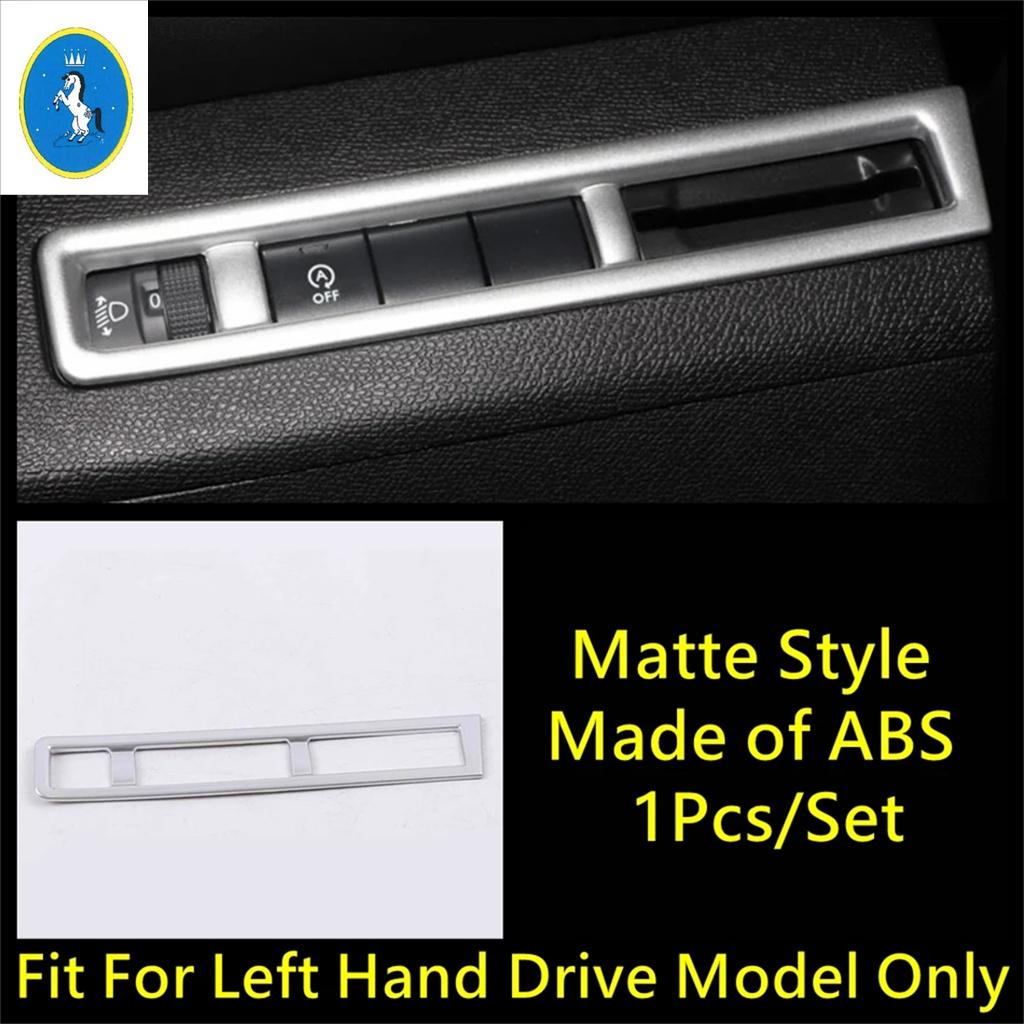 Head Lights Lamps Switch Control Button Panel Cover Trim For Peugeot 3008 5008 GT 2017 - Carbon Fiber Interior Accessories