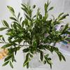 Искусственная ветка оливкового листа со стеблем 4/6 вилка Реалистичные многоразовые искусственные зеленые растения Зелень Домашний стол Центральное украшение Свадебные украшения Реквизит для фотографий